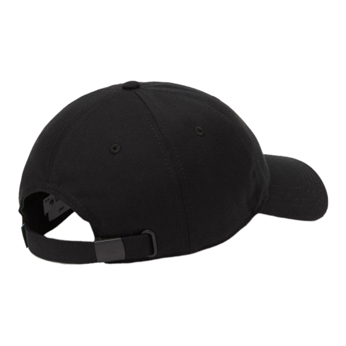 Lacoste Casquette logo en twill de coton biologique - Noir