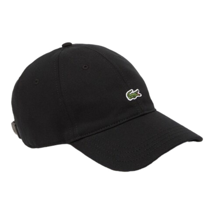 Lacoste Casquette unisexe en twill de coton biologique - Noir