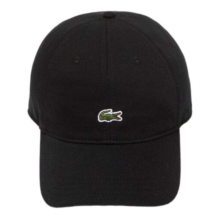 Lacoste Casquette unisexe en twill de coton biologique - Noir