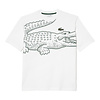 T-shirt loose fit imprimé crocodile - White