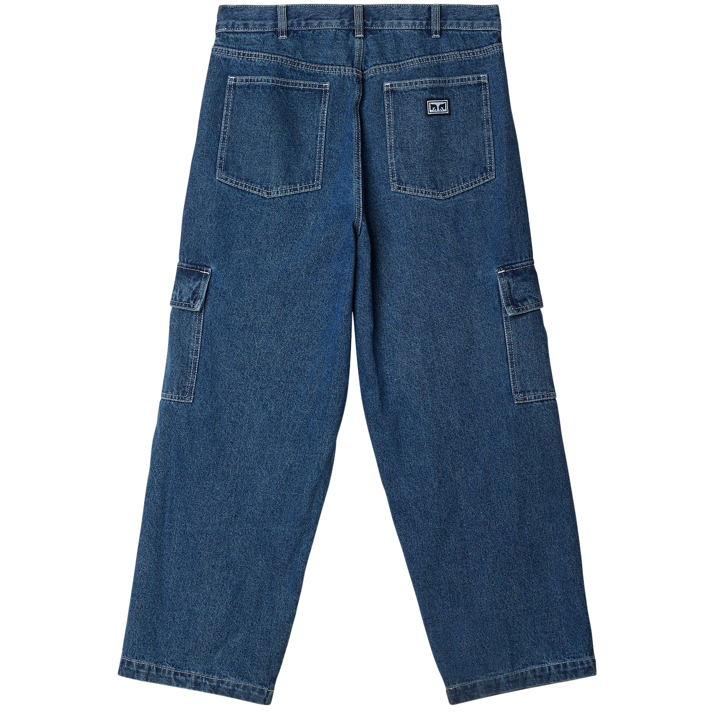 Obey Big Wig Cargo Denim Pant - Stonewash Indigo