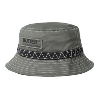 Butter Goods Terrain Contrast Stitch Bucket Hat - Army