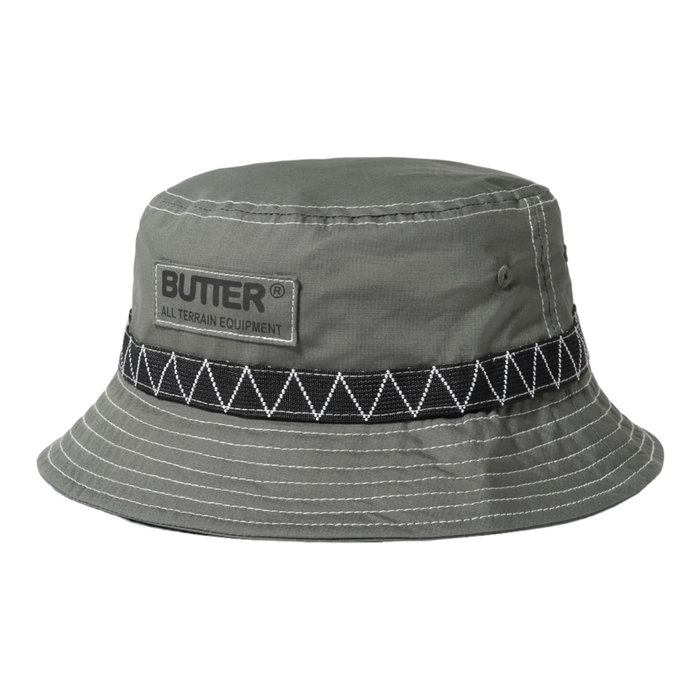 Butter Goods Terrain Contrast Stitch Bucket Hat - Army