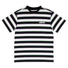 Welcome Cooper Tee S/S - Bone Striped Yarn-Dyed Knit
