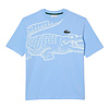 T-shirt loose fit imprimé crocodile - Bleu