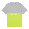 T-shirt color-block en jersey de coton - Gris Chine/Jaune