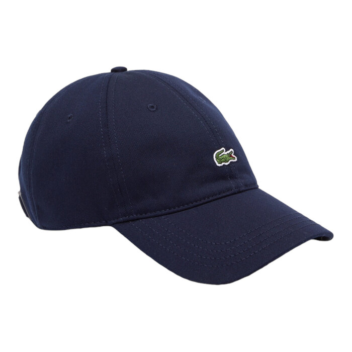 Lacoste Casquette unisexe en twill de coton biologique - Bleu Marine