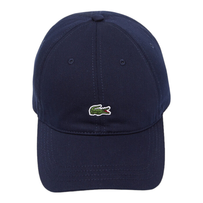 Lacoste Casquette unisexe en twill de coton biologique - Bleu Marine