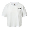 W' Cropped Simple Dome Tee - White