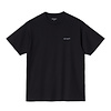 S/S Script Embroidery T-shirt - Black/White