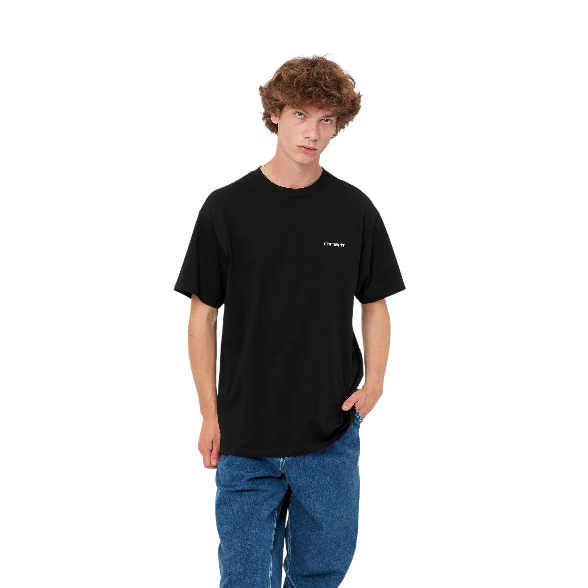 Carhartt WIP S/S Script Embroidery T-shirt - Black/White