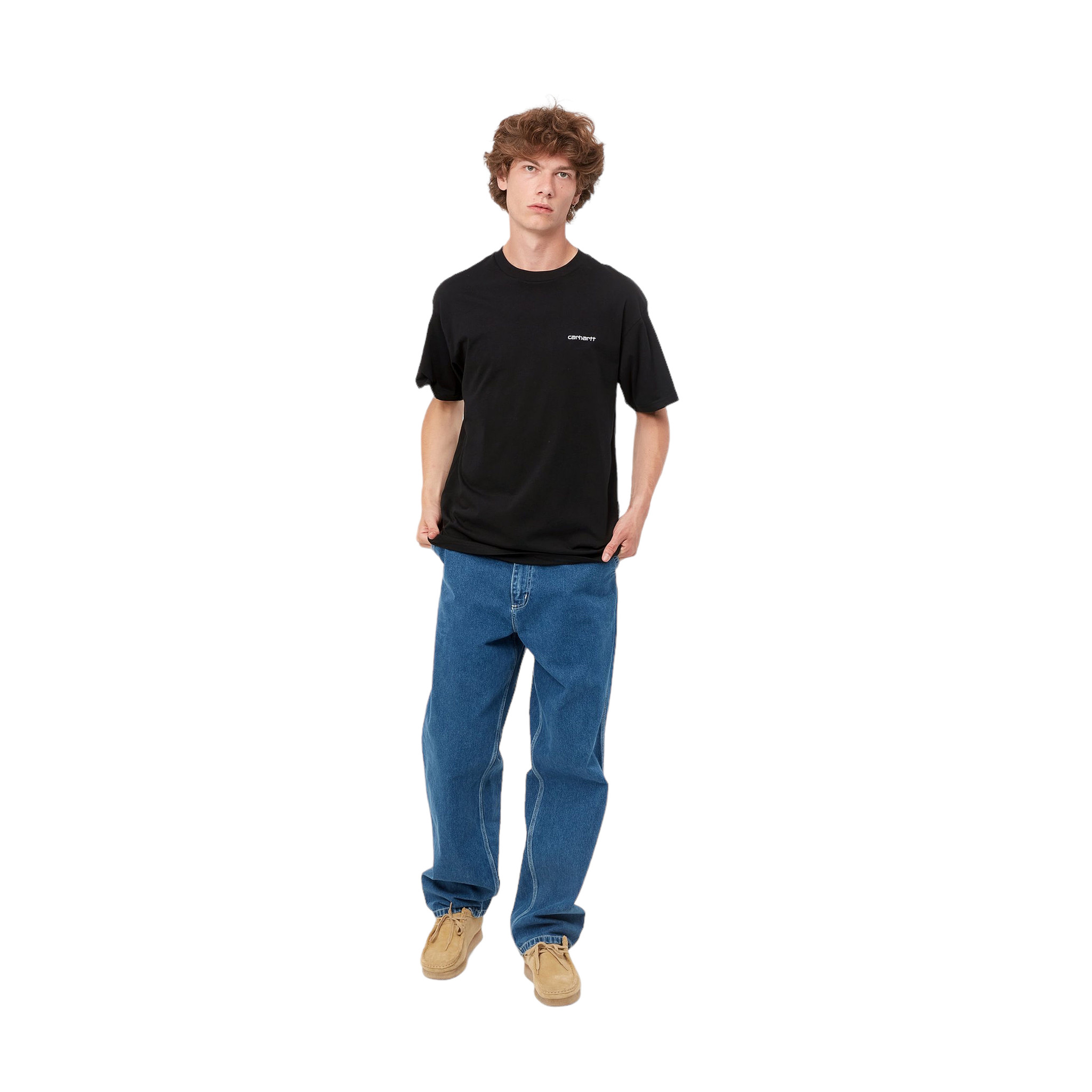 Carhartt WIP S/S Script Embroidery T-shirt - Black/White
