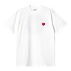 S/S Double Heart T-Shirt - White
