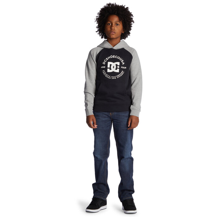 Dc Shoes Star Pilot Boys Hoodie - Black/Grey Heather