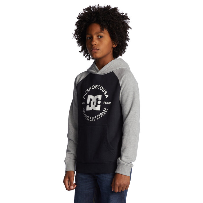 Dc Shoes Star Pilot Boys Hoodie - Black/Grey Heather