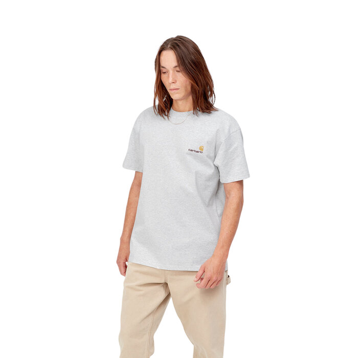 Carhartt WIP S/S American Script T-Shirt - Ash Heather