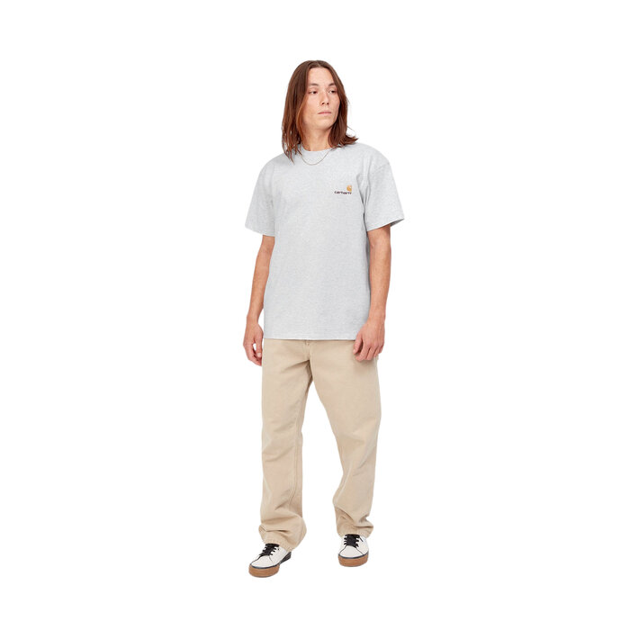 Carhartt WIP S/S American Script T-Shirt - Ash Heather