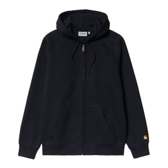 Carhartt WIP Hooded Chase Jacket - Dark Navy/Gold