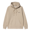 Hooded Script Embroidery Sweat - Wall/Black