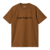 S/S Script T-Shirt - Deep H Brown/Black