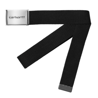 Carhartt WIP Clip Belt Chrome - Black