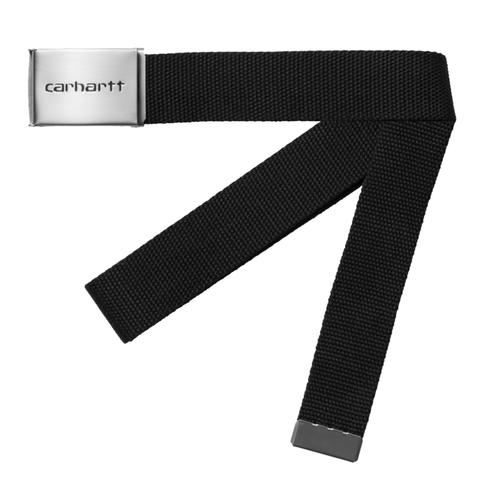 Carhartt WIP Clip Belt Chrome - Black