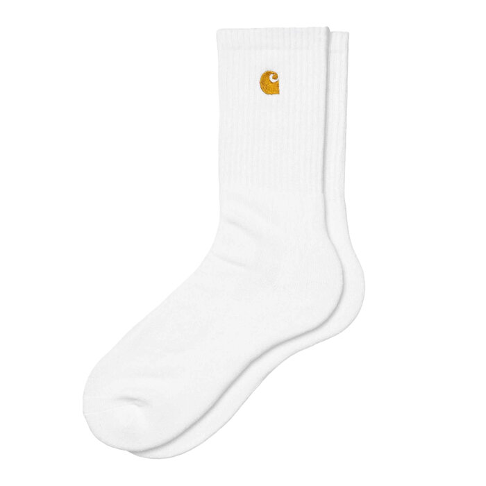 Carhartt WIP Chase Socks - White/Gold