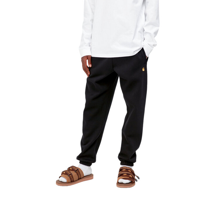 Carhartt WIP Chase Sweat Pant - Black/Gold