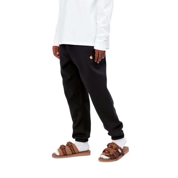 Carhartt WIP Chase Sweat Pant - Black/Gold