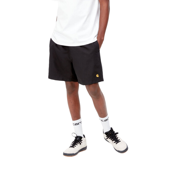 Carhartt WIP Chase Swim Trunk - Black/Gold