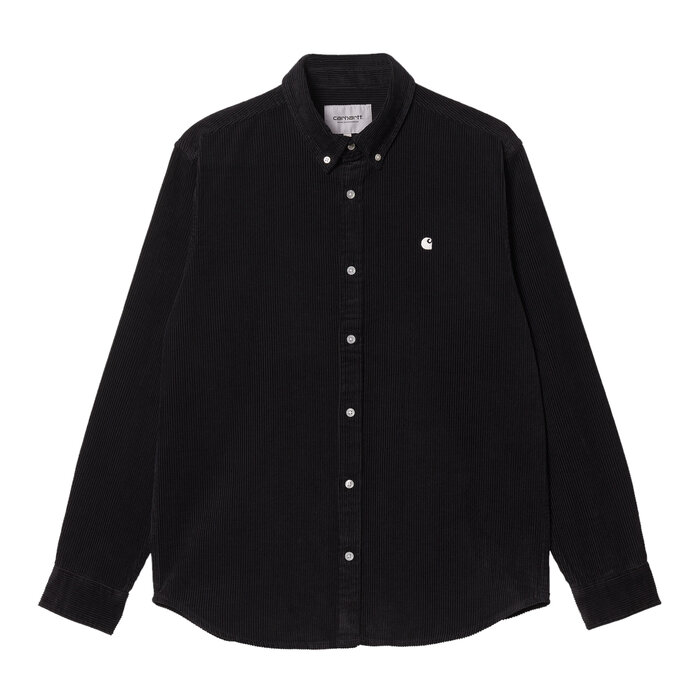 Carhartt WIP L/S Madison Cord Shirt - Black/Wax