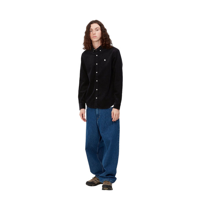 Carhartt WIP L/S Madison Cord Shirt - Black/Wax