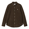 L/S Madison Cord Shirt - Buckeye/Wax