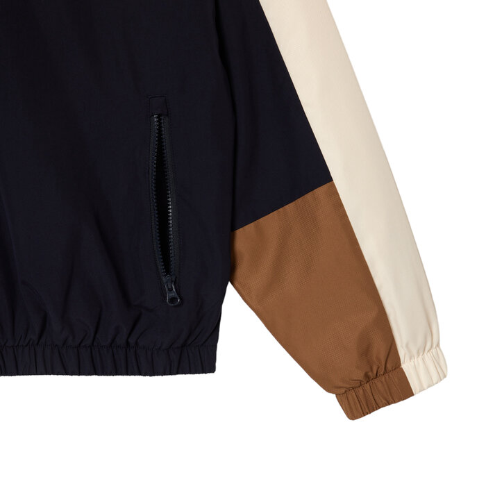 Lacoste Veste Sportsuit Color-Block Déperlante - Bleu Marine/Marron/Blanc