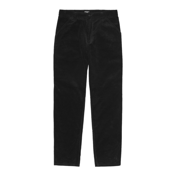 Carhartt WIP Single Knee Pant Cord - Black (Rinsed)