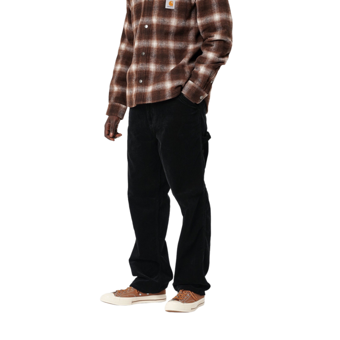 Carhartt WIP Single Knee Pant Cord - Black (Rinsed)