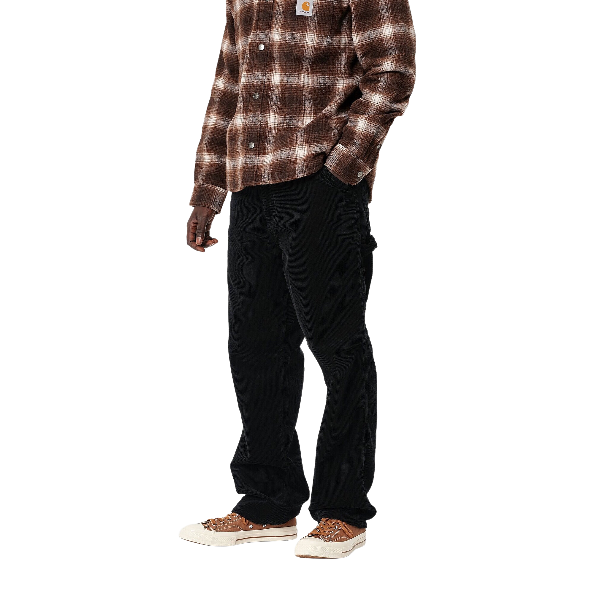 Carhartt WIP Single Knee Pant Cord - Black (Rinsed)