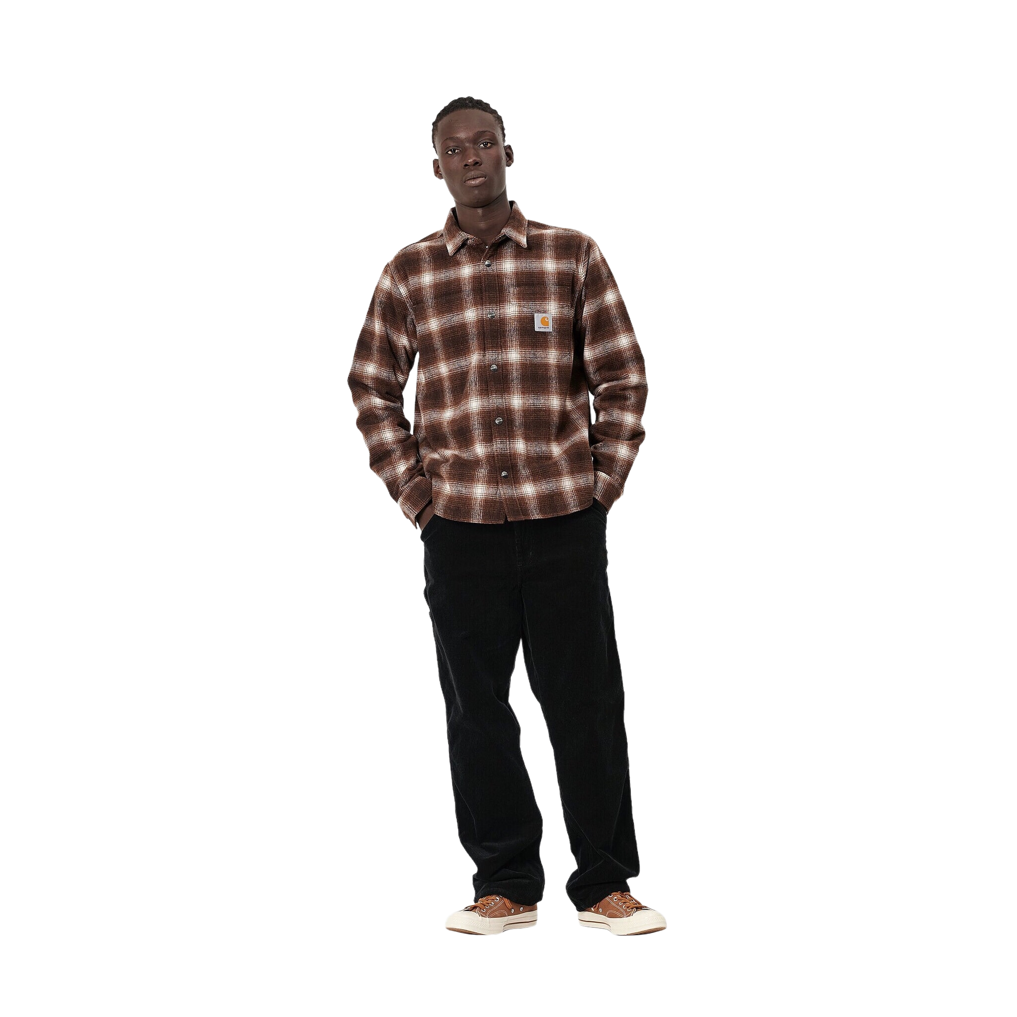 Carhartt WIP Single Knee Pant Cord - Black (Rinsed)