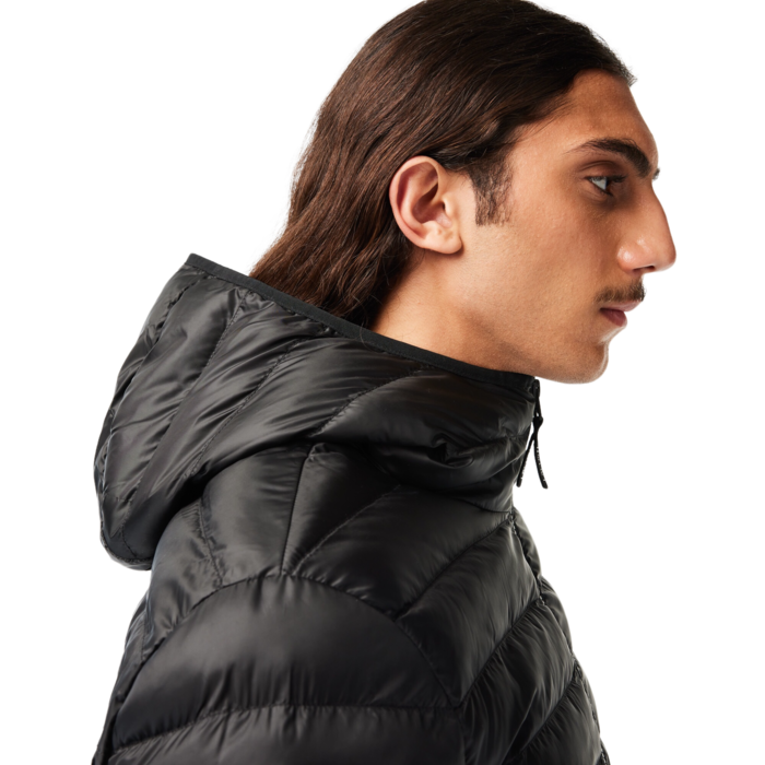 Lacoste Doudoune à Capuche Rembourrée Déperlante - Noir