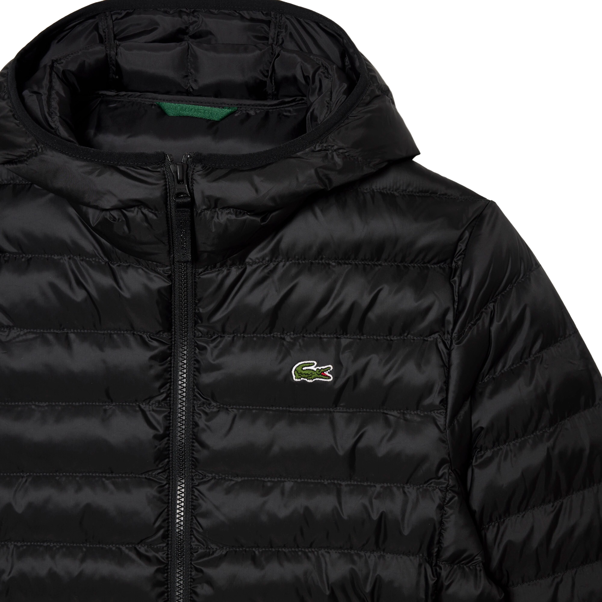 Lacoste Doudoune à Capuche Rembourrée Déperlante - Noir