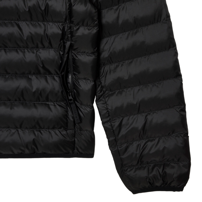 Lacoste Doudoune à Capuche Rembourrée Déperlante - Noir