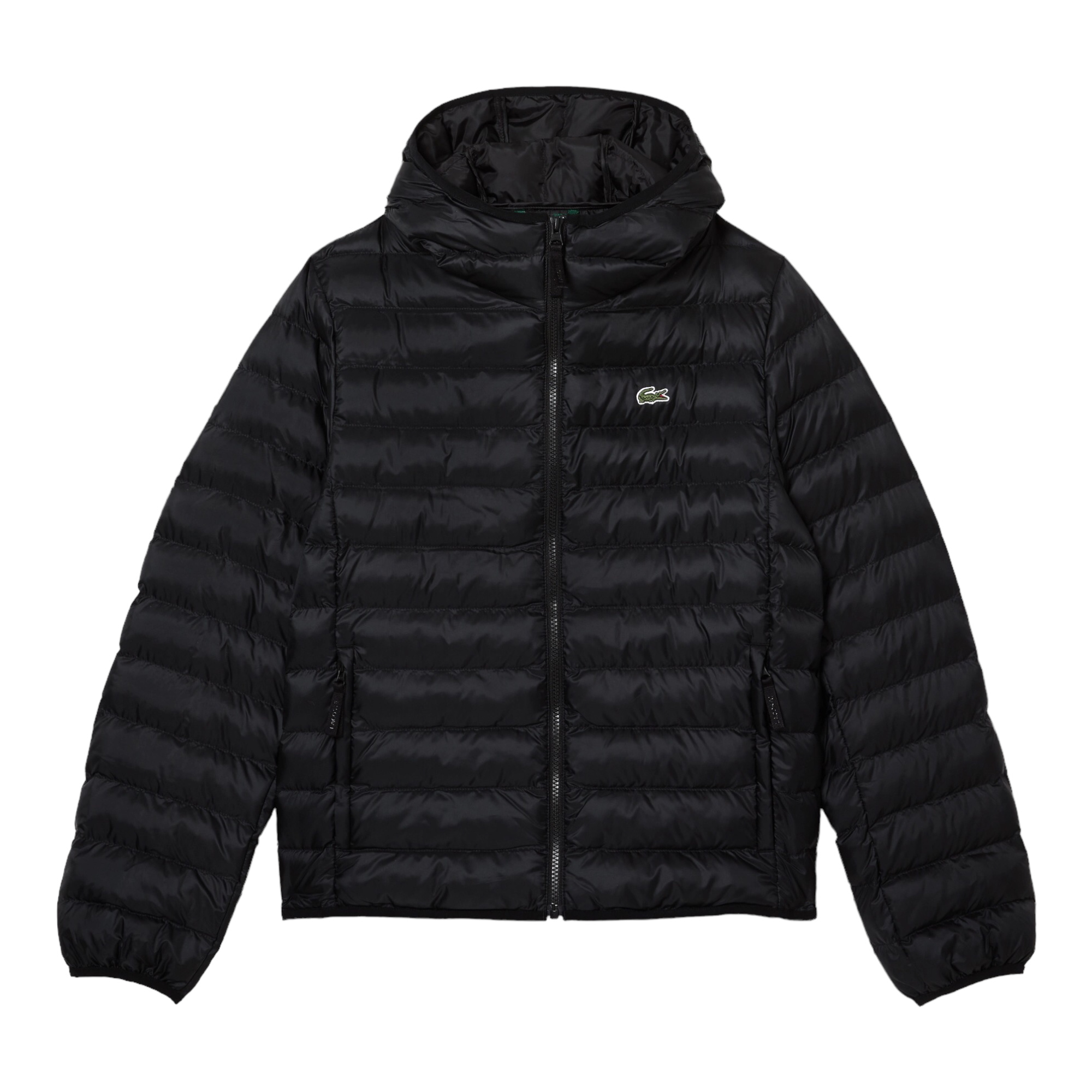 Lacoste Doudoune à Capuche Rembourrée Déperlante - Noir