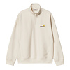 Half Zip American Script Sweat - Natural