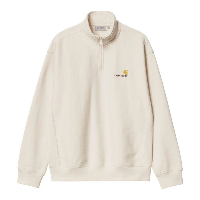 Carhartt WIP Half Zip American Script Sweat - Natural