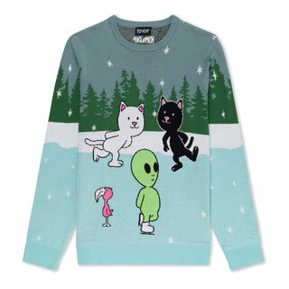RipNDip Skating With Friends Knit Sweater - Light Blue