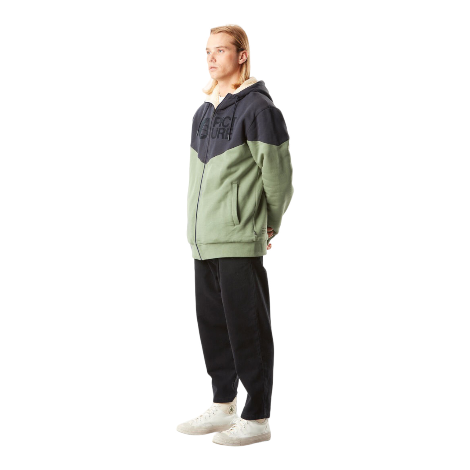 Picture Organic Clothing Basement Plush Zip Hoodie Dark Blue Green Sp  Sweatshirts and fleeces : Snowleader