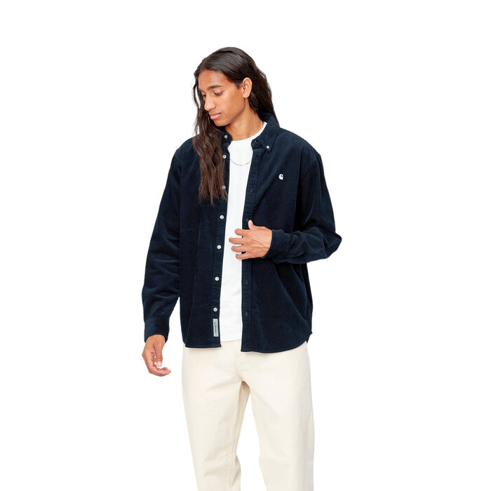 Carhartt WIP L/S Madison Cord Shirt - Dark Navy/Wax