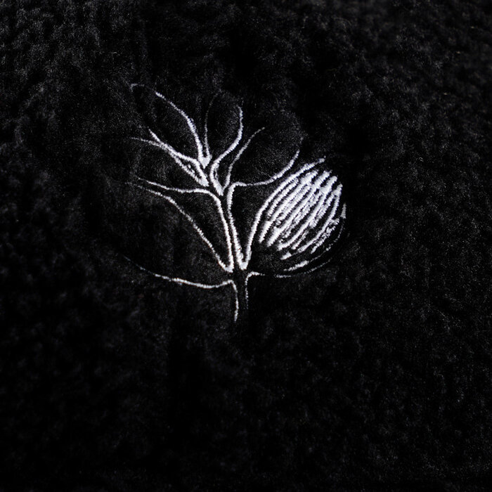 Magenta Sherpa Sailor Beanie - Black