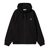 Hooded American Script Jacket - Black