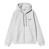 Hooded American Script Jacket - Ash Heather